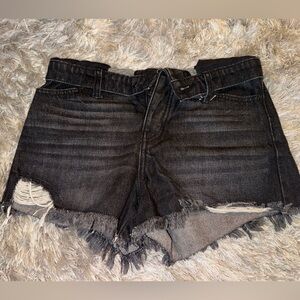 Women’s black jean shorts